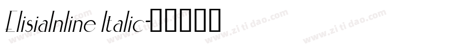 ElisiaInline Italic字体转换